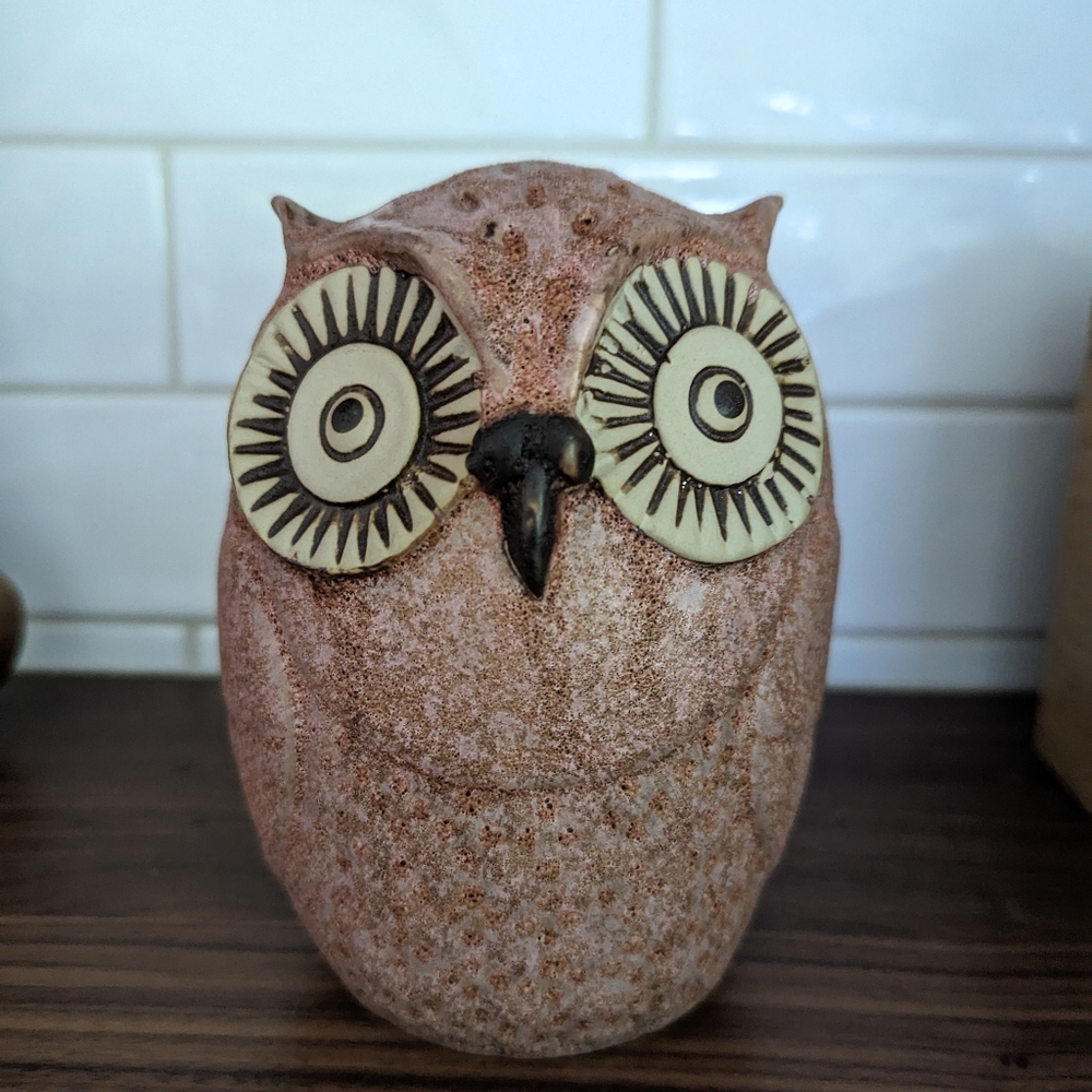 Ceramic textured owl